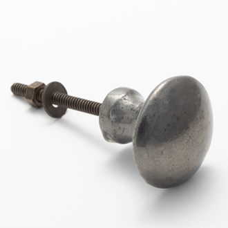 Round charcoal cast iron knob 